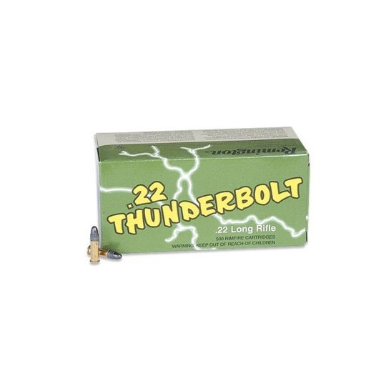 Remington, Thunderbolt, 22LR, 40 Grain, Round Nose Hi-Velocity, 500 Round Case