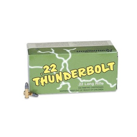 Remington, Thunderbolt, 22LR, 40 Grain, Round Nose Hi-Velocity, 500 Round Case