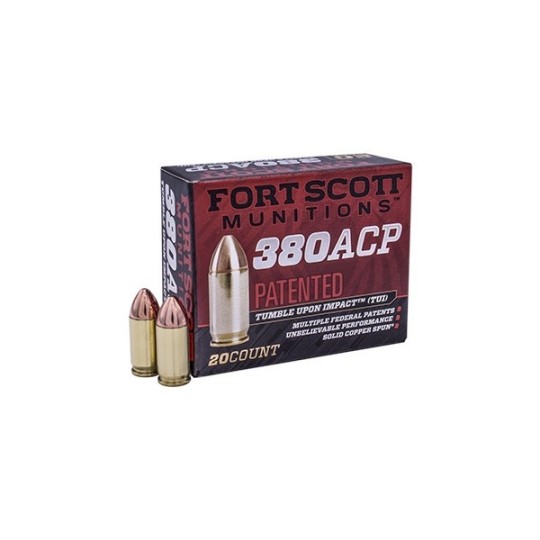 Fort Scott 380 ACP TUI 95 Gr Ammo 20 RD Box