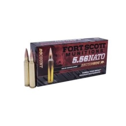 Fort Scott 5.56 NATO SCS TUI Ammo 62 Gr Brass Brush Hog 20 RD Box