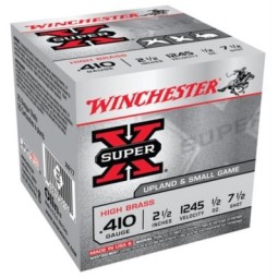 Winchester Super-X 410 Ga Ammo 2.5 No 7.5 1/2 oz Steel Game &Target