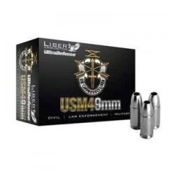 Liberty UltraDefense USM4 9mm +P Ammo 20 Rd Box