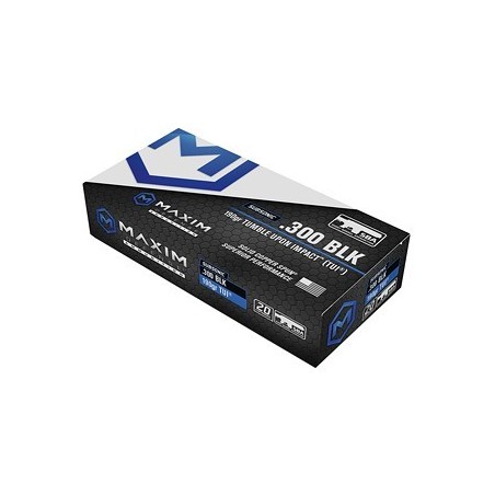 Maxim Defense 300BLK 300 Blackout Ammo Subsonic 190 Gr 20Rd Box