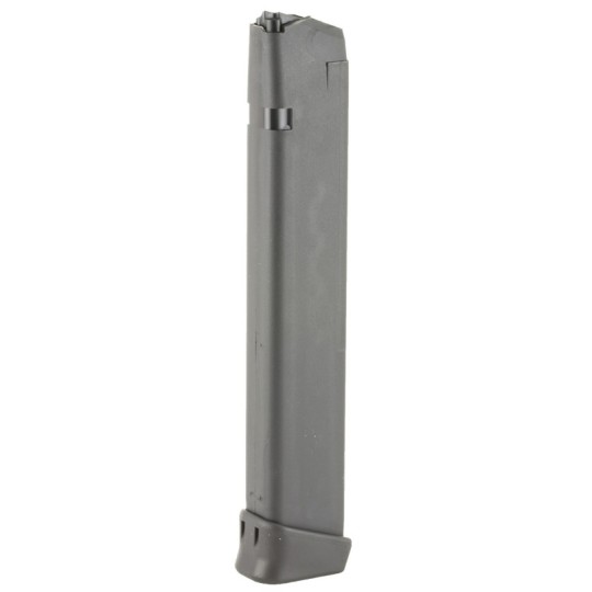 Glock, OEM Magazine, 9MM, 33Rd, Fits GLOCK 17/34, Cardboard Style Packaging, Black Finish