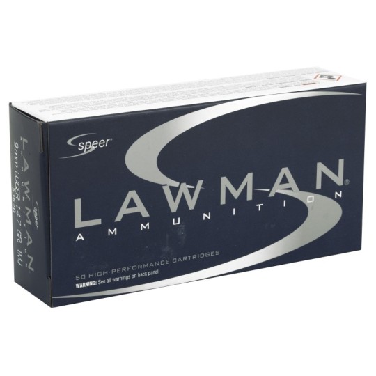Speer Ammunition, Speer Lawman, 9MM, 147Gr, Total Metal Jacket, 50, 1000