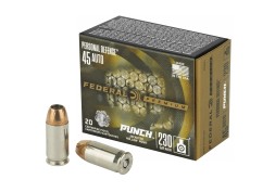 Federal, Personal Defense, Punch, 45 ACP, 230Gr, Jacketed Hollow Point, 20 Round Box