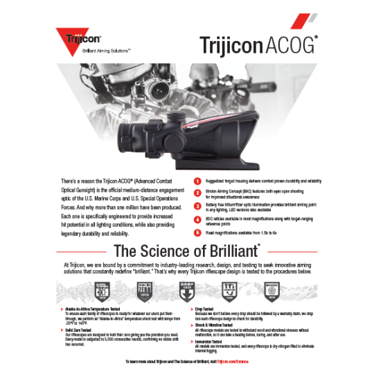 Trijicon ACOG® 3.5x35 BAC Riflescope - .308 / 7.62 BDC